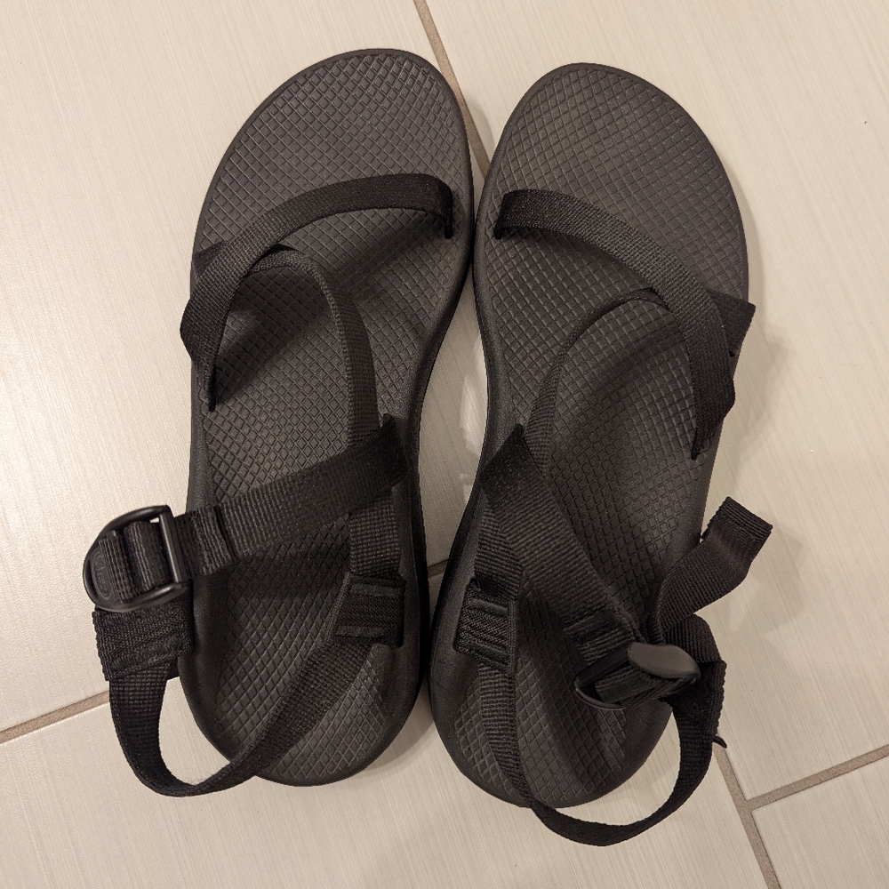 Chaco Z1 classic Black Strappy Sandals size w 11 - Picture 3 of 9